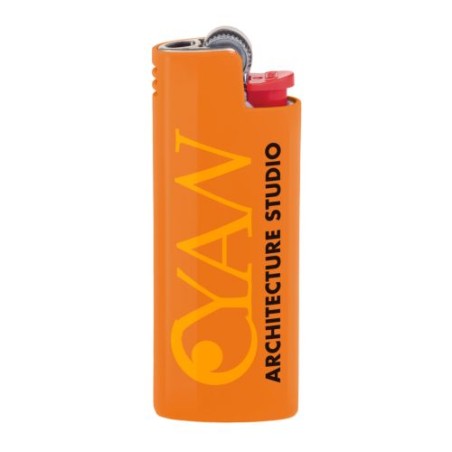 Étui de Briquet de Luxe Personnalisé BIC® Styl'it Matières : métal Couleurs : orange fluo personnalisable avec votre logo