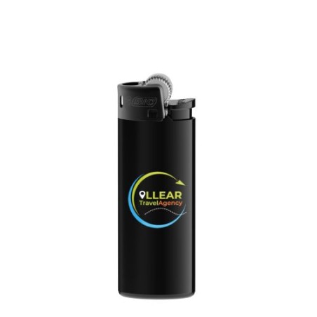 Briquet Éco-responsable Personnalisé J25 All Black BIC® Matières : métal Couleurs : noir