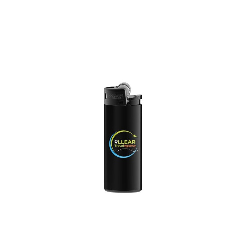 Briquet Éco-responsable Personnalisé J25 All Black BIC® Matières : métal Couleurs : noir cadeau entreprise pas cher