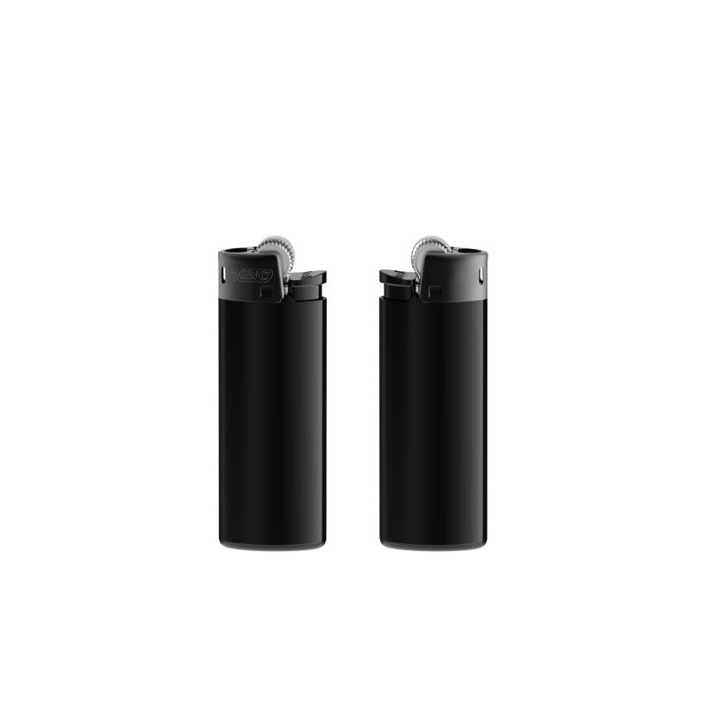 Briquet Éco-responsable Personnalisé J25 All Black BIC® Matières : métal Couleurs : noir goodies publicitaire événementiel