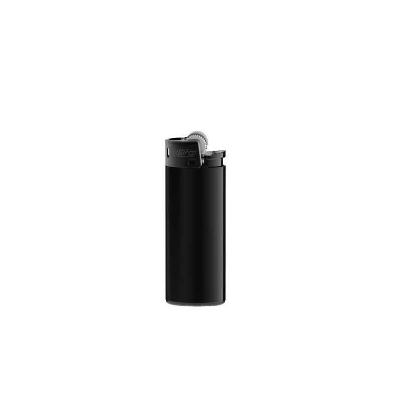 Briquet Éco-responsable Personnalisé J25 All Black BIC® Matières : métal Couleurs : noir marquage laser ultra précis