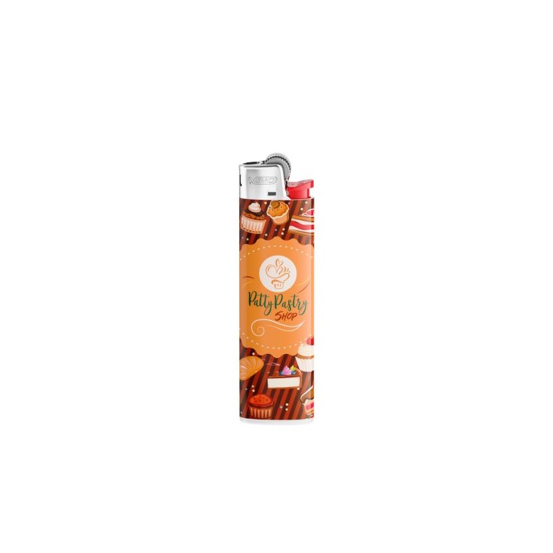 Briquet Éco-responsable Personnalisé J23 - BIC® Élégant et Pratique Matières : métal Couleurs : rouge objet promotionnel éco-res