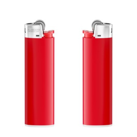 Briquet Éco-responsable Personnalisé J23 - BIC® Élégant et Pratique Matières : métal Couleurs : rouge objet promo petit budget