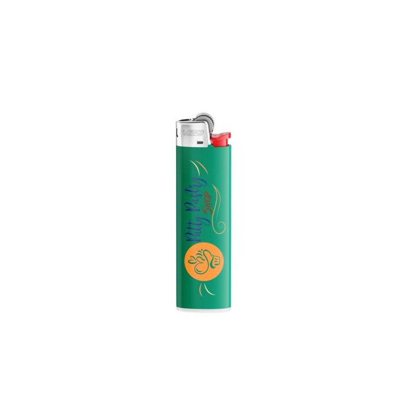Briquet Éco-responsable Personnalisé J23 - BIC® Élégant et Pratique Matières : métal Couleurs : vert impression logo haute quali