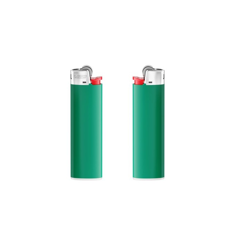Briquet Éco-responsable Personnalisé J23 - BIC® Élégant et Pratique Matières : métal Couleurs : vert personnalisation rapide en 