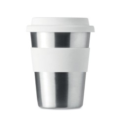 Gobelet en acier inox personnalisé 350ml - IRMUG Matières : acier inoxydable Couleurs : blanc marquage laser ultra précis