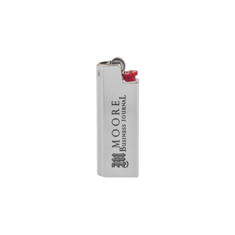 Étui Aluminium Personnalisé Plat BIC® Matières : métal Couleurs : argenté personnalisation sur mesure