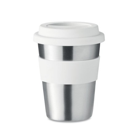 Gobelet en acier inox personnalisé 350ml - IRMUG Matières : acier inoxydable Couleurs : blanc objet promotionnel éco-responsable