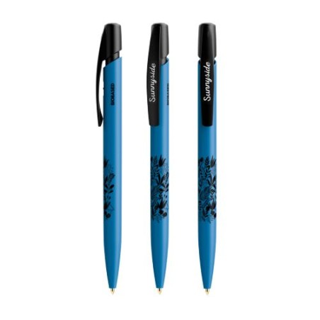 Stylo Bille Éco-responsable Personnalisé Media Clic BIO BIC® Couleurs : bleu goodies entreprise design