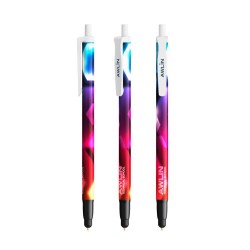 Stylo bille publicitaire personnalisé Clic Stic Stylus BIC® Matières : plastique Couleurs : blanc
