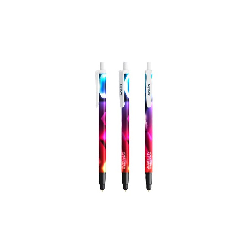 Stylo bille publicitaire personnalisé Clic Stic Stylus BIC® Matières : plastique Couleurs : blanc