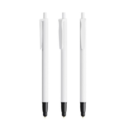 Stylo bille publicitaire personnalisé Clic Stic Stylus BIC® Matières : plastique Couleurs : blanc objet publicitaire robuste