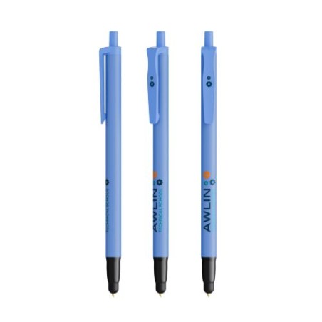 Stylo bille publicitaire personnalisé Clic Stic Stylus BIC® Matières : plastique Couleurs : bleu marquage laser ultra précis