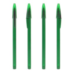 Stylo Bille Personnalisé Éco-responsable BIC® Style Matières : plastique Couleurs : vert clair transparent impression logo haute 2