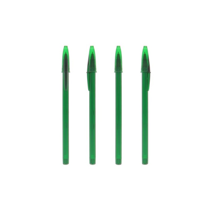 Stylo Bille Personnalisé Éco-responsable BIC® Style Matières : plastique Couleurs : vert clair transparent goodies personnalisé 