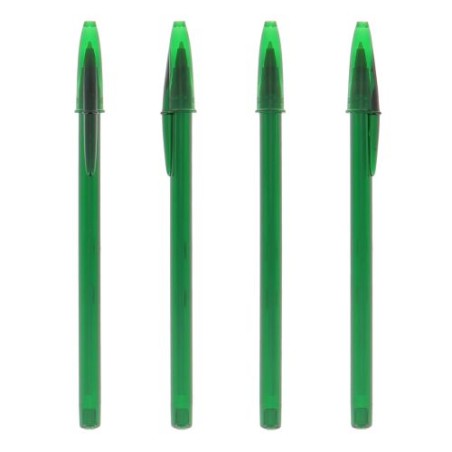 Stylo Bille Personnalisé Éco-responsable BIC® Style Matières : plastique Couleurs : vert clair transparent goodies personnalisé 
