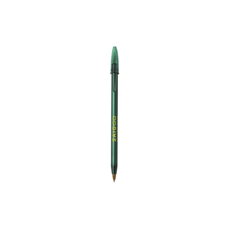 Stylo Bille Personnalisé Éco-responsable BIC® Style Matières : plastique Couleurs : vert clair transparent objet promo petit bud