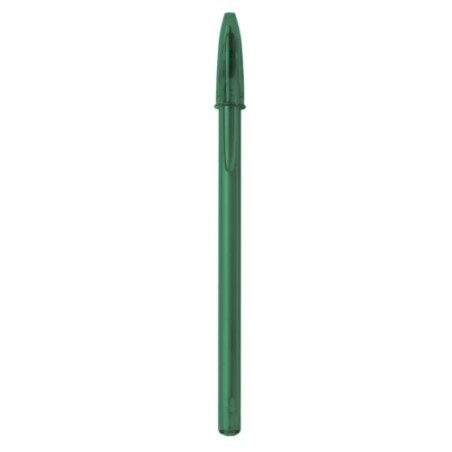 Stylo Bille Personnalisé Éco-responsable BIC® Style Matières : plastique Couleurs : vert clair transparent marquage laser ultra 