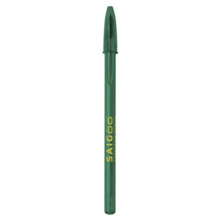 Stylo Bille Personnalisé Éco-responsable BIC® Style Matières : plastique Couleurs : vert clair transparent livraison express 24h