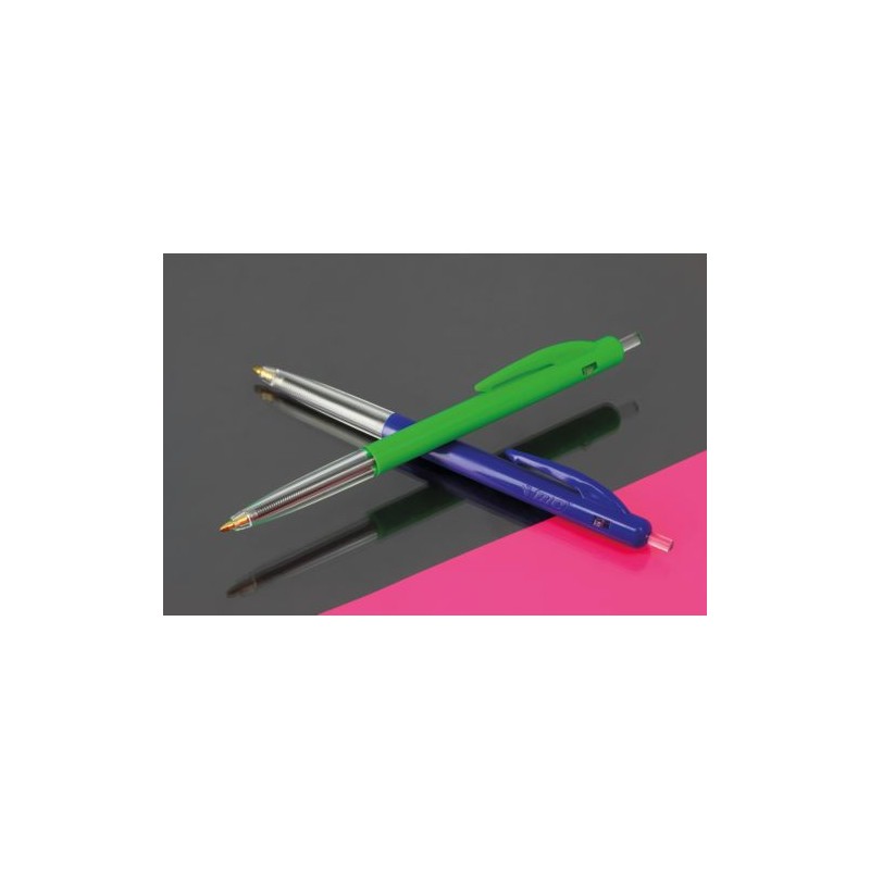 Stylo Rétractable Éco-responsable Personnalisé M10® Clic BIC® Matières : plastique Couleurs : vert pomme personnalisation rapide