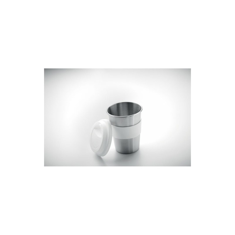Gobelet en acier inox personnalisé 350ml - IRMUG Matières : acier inoxydable Couleurs : blanc goodies entreprise design