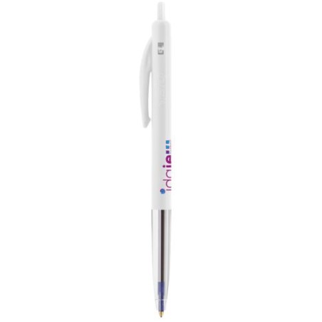 Stylo Rétractable Éco-responsable Personnalisé M10® Clic BIC® Matières : plastique Couleurs : blanc cadeau collaborateur premium