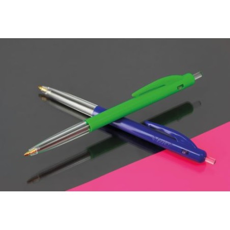 Stylo Rétractable Éco-responsable Personnalisé M10® Clic BIC® Matières : plastique Couleurs : blanc objet publicitaire robuste