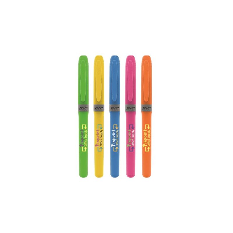 Surligneur Grip Éco-responsable BIC® Brite Liner® Matières : plastique Couleurs : bleu ciel impression haute définition