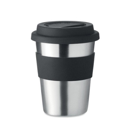 Gobelet en acier inox personnalisé 350ml - IRMUG Matières : acier inoxydable Couleurs : noir personnalisable avec votre logo