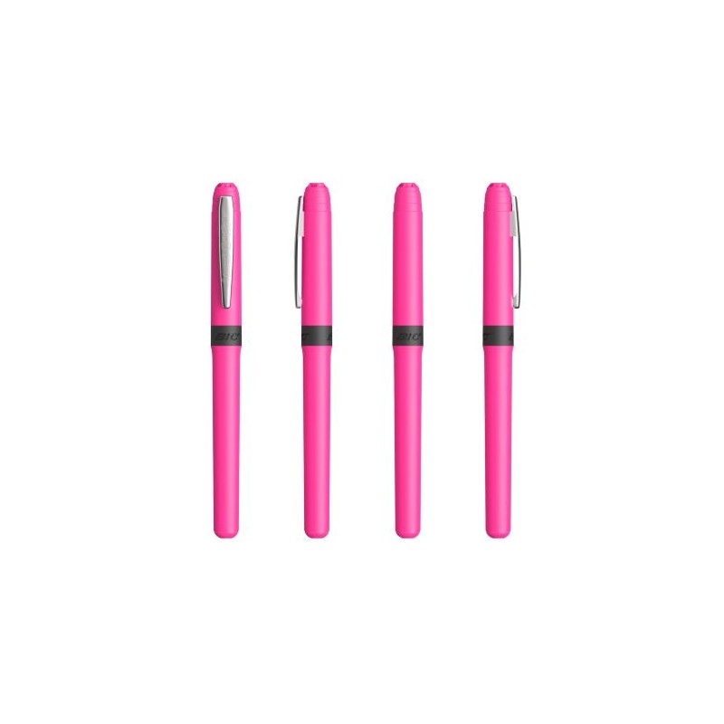 Surligneur Personnalisé Éco-responsable de Qualité BIC® Brite Liner® Grip Pas Cher Matières : plastique Couleurs : chromé impres