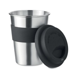 Gobelet en acier inox personnalisé 350ml - IRMUG Matières : acier inoxydable Couleurs : noir goodies publicitaire événementiel