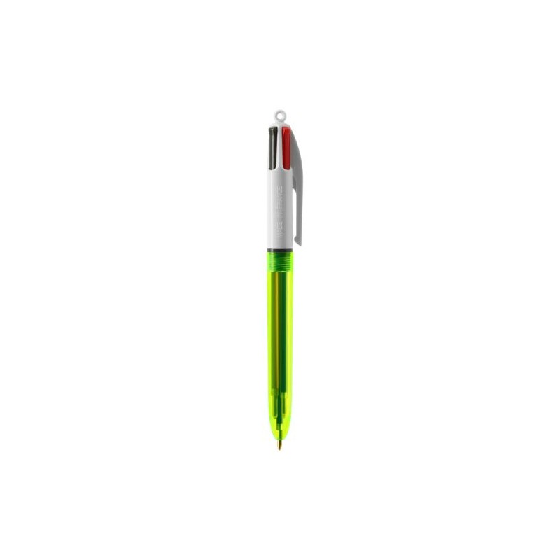 Stylo Bille Fluo 4 Couleurs avec Lanyard - BIC® Objets Publicitaires Matières : plastique Couleurs : jaune transparent goodies p