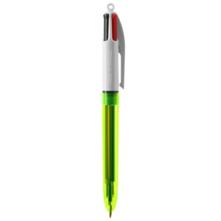 Stylo Bille Fluo 4 Couleurs avec Lanyard - BIC® Objets Publicitaires Matières : plastique Couleurs : jaune transparent goodies p
