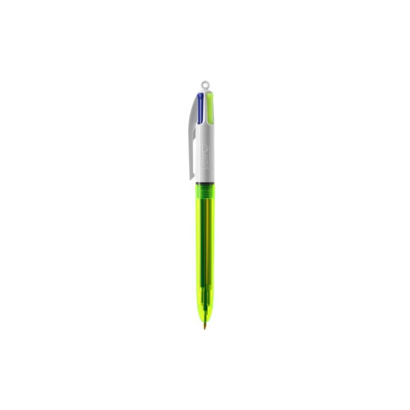 Stylo Bille Fluo 4 Couleurs avec Lanyard - BIC® Objets Publicitaires Matières : plastique Couleurs : jaune transparent livraison