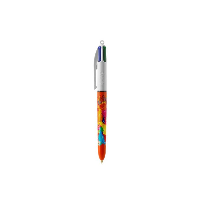 BIC® 4 Couleurs Fine bille + Lanyard - Stylo Multicouleur