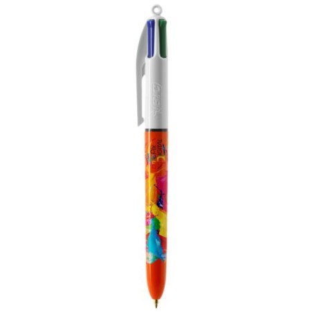 Stylo Bille Multicouleur Personnalisé 4 Couleurs BIC® Matières : plastique Couleurs : blanc cadeau entreprise pas cher