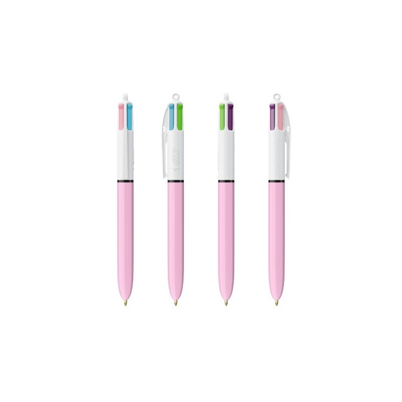Stylos Publicitaires BIC® 4 Couleurs Fashion avec Lanyard Matières : plastique Couleurs : blanc goodies publicitaire événementie