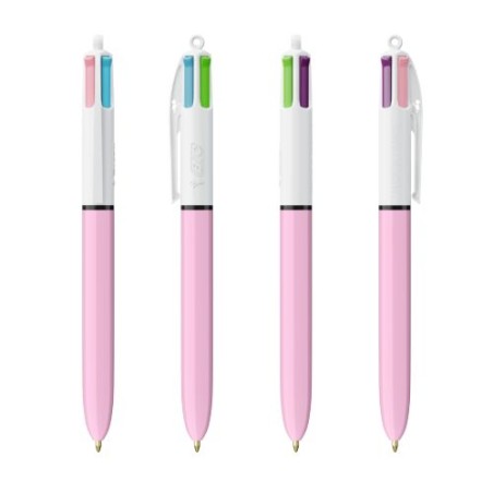 Stylos Publicitaires BIC® 4 Couleurs Fashion avec Lanyard Matières : plastique Couleurs : blanc goodies publicitaire événementie