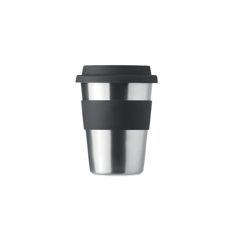 Gobelet en acier inox personnalisé 350ml - IRMUG Matières : acier inoxydable Couleurs : noir impression haute définition