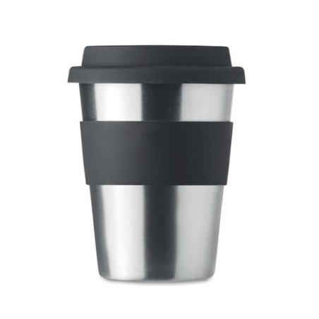 Gobelet en acier inox personnalisé 350ml - IRMUG Matières : acier inoxydable Couleurs : noir impression haute définition