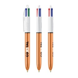 Stylo Publicitaire 4 Couleurs Brillant BIC® Matières : plastique Couleurs : blanc 2