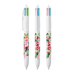 Stylo Bille Personnalisé 4 Couleurs Fashion - BIC® Matières : plastique Couleurs : blanc 2