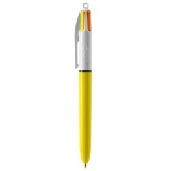 Stylo Bille Publicitaire 4 Couleurs 3+1HB - BIC® Matières : plastique Couleurs : blanc 2