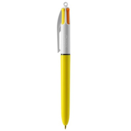Stylo Bille Publicitaire 4 Couleurs 3+1HB - BIC® Matières : plastique Couleurs : blanc personnalisable avec votre logo