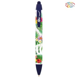 Stylo Éco-responsable Personnalisé 4 Couleurs Pas Cher - BIC® Matières : plastique Couleurs : bleu marine