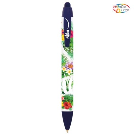 Stylo Éco-responsable Personnalisé 4 Couleurs Pas Cher - BIC® Matières : plastique Couleurs : bleu marine