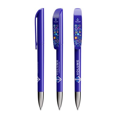 Stylo Écriture Personnalisé BIC® Wide Body™ Matières : métal Couleurs : bleu impression logo haute qualité