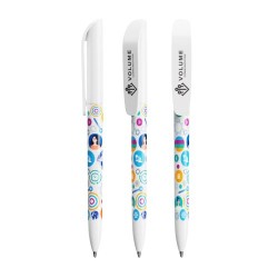 Stylo Bille Premium Personnalisé Super Clip BIC® Matières : plastique Couleurs : blanc