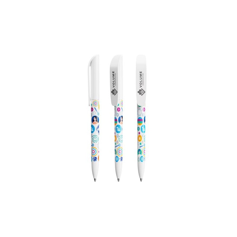 Stylo Bille Premium Personnalisé Super Clip BIC® Matières : plastique Couleurs : transparent cadeau entreprise pas cher
