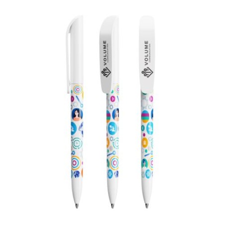 Stylo Bille Premium Personnalisé Super Clip BIC® Matières : plastique Couleurs : transparent cadeau entreprise pas cher
